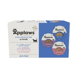 8x60g Pot kalalajitelma Applaws Kissanruoka