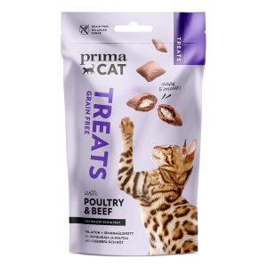 40g Crunchy Treats Skin & Coat siipikarja & nauta PrimaCat kissanherkut