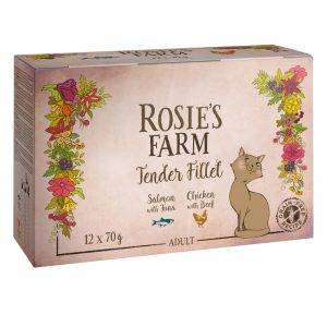 12x70g Tender Filet lajitelma (2 makua) Rosie's Farm kissan märkäruoka