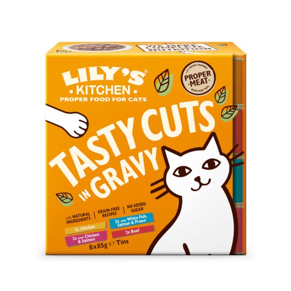 8x85g Tasty Cuts Multipack Lily's Kitchen kissan märkäruoka