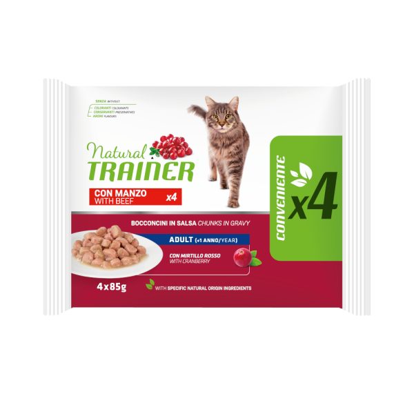 4x85g Adult nauta Natural Trainer kissan märkäruoka
