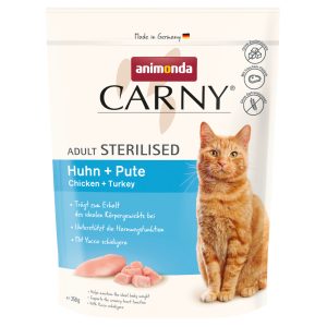 350g Carny Adult Sterilised kana + kalkkuna animonda kissan kuivaruoka