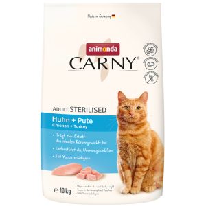 10kg Carny Adult Sterilised kana + kalkkuna animonda kissan kuivaruoka