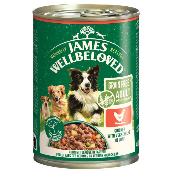 6x400g Adult Grain Free kanapatee James Wellbeloved koiranruoka