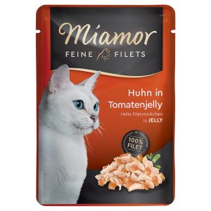 24x100g Fine Filets in Jelly kana tomaattihyytelössä Miamor Kissanruoka