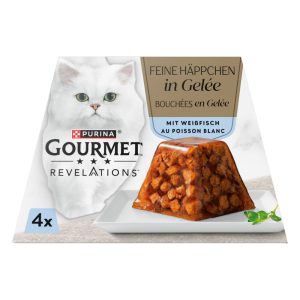 12x57g Revelations Fine Cuts valkoinen kala Gourmet kissan märkäruoka