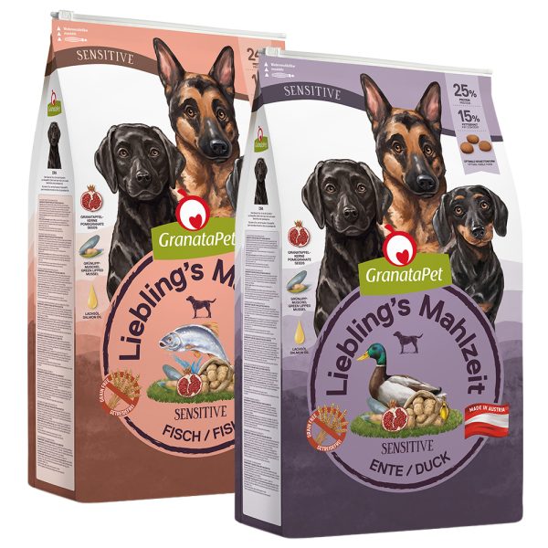 2x10kg GranataPet Sensitive Fish & Sensitive Duck koiranruoka
