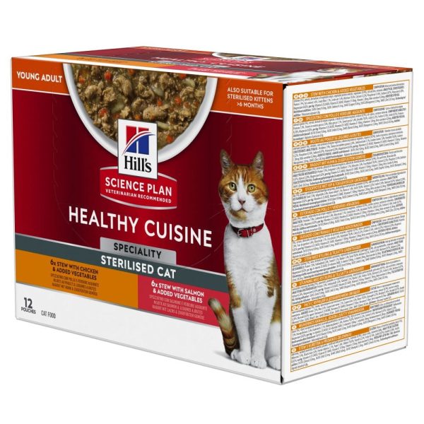 48x80g kana & lohi Adult Sterilised Hill's SP Healthy Cuisine kissalle