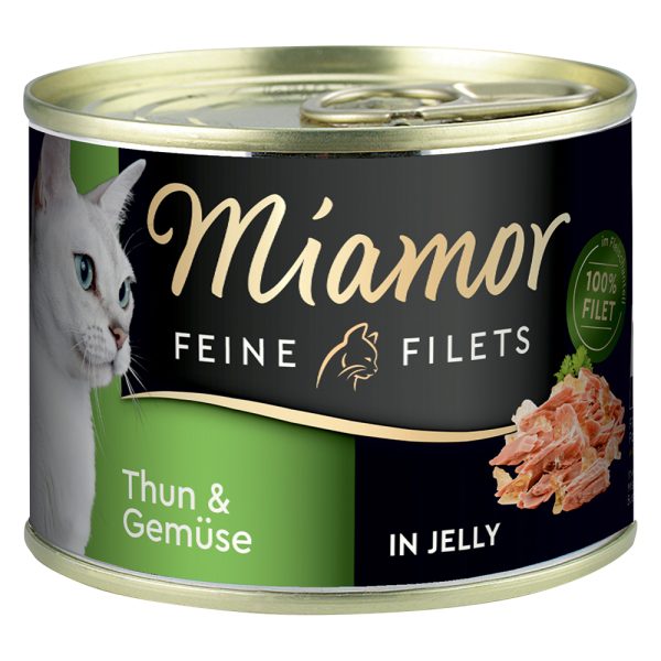 6x185g Fine Filets tonnikalaa & kasviksia hyytelössä Miamor Kissanruoka