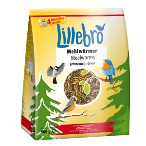 2x500g jauhomadot, kuivattu Lillebro linnuille