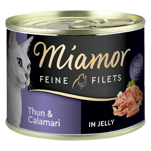 6x185g Fine Filets tonnikalaa & mustekalaa hyytelössä Miamor Kissanruoka
