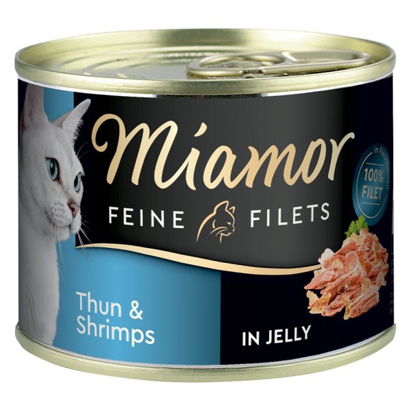 6x185g Fine Filets tonnikalaa & katkarapuja hyytelössä Miamor Kissanruoka