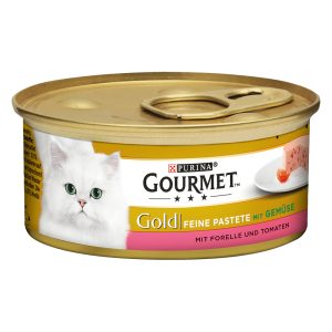 12x85g Gold Fine Paté taimen & tomaatti Gourmet Kissanruoka