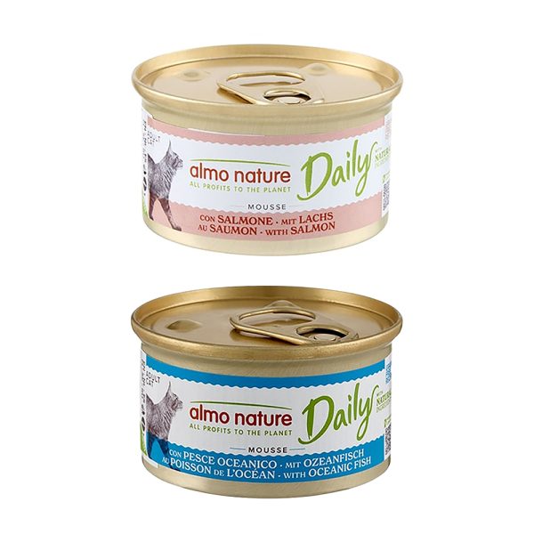 6x85g kalamousselajitelma Almo Nature Daily Menu Kissanruoka