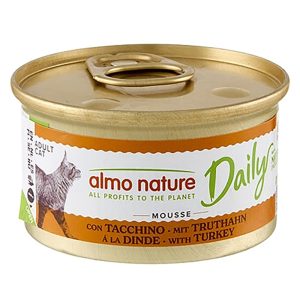 24x85g kalkkunamousse Almo Nature Daily Menu Kissanruoka