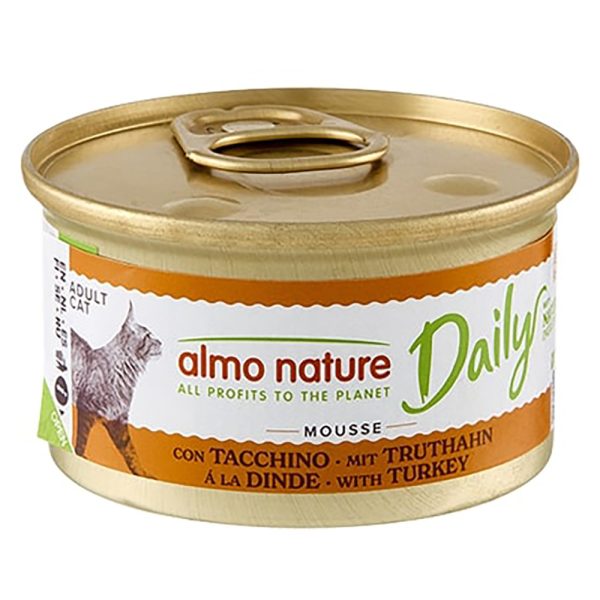6x85g kalkkunamousse Almo Nature Daily Menu Kissanruoka