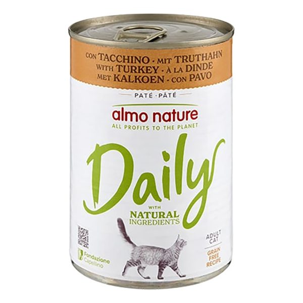 24x400g kalkkuna Almo Nature Daily Menu Kissanruoka