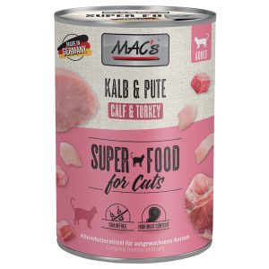 12x400g vasikka & kalkkuna MAC's Kissanruoka