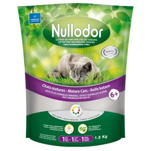 1,5kg Mature Cats kissan kuivike Nullodor