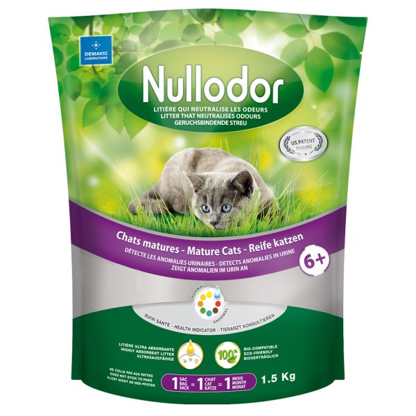 1,5kg Mature Cats kissan kuivike Nullodor