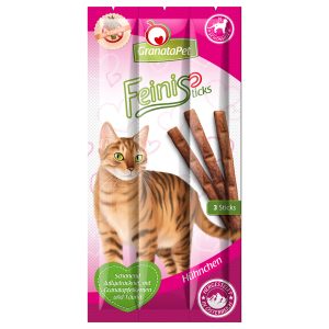3x5g Feini Sticks kanatikut Granatapet kissalle