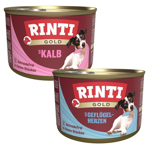 RINTI Gold siipikarjansydän + vasikanlihapalat koiranruoka
