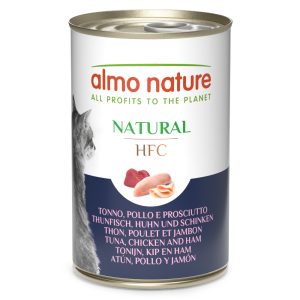Almo Nature HFC -säästöpakkaus: 24 x 140 g - tonnikala, kana & kanakinkku