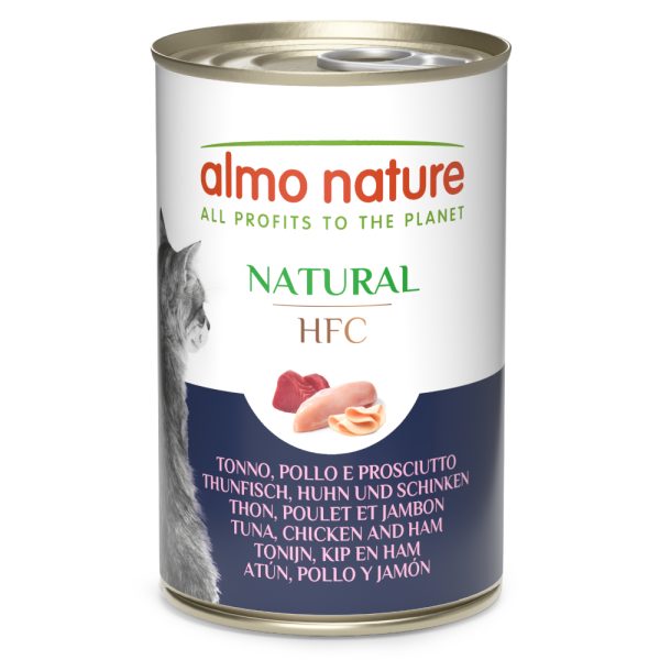 Almo Nature HFC -säästöpakkaus: 24 x 140 g - tonnikala, kana & kanakinkku