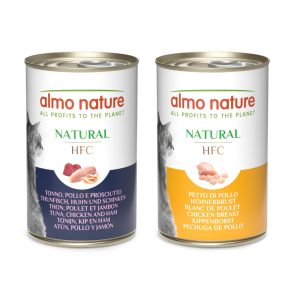Almo Nature HFC -säästöpakkaus: 24 x 140 g - lajitelma: kananrinta & tonnikala