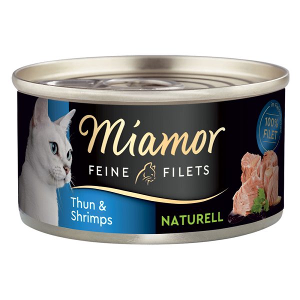 6x80g Fine Filets Naturelle tonnikala & katkarapu Miamor Kissanruoka