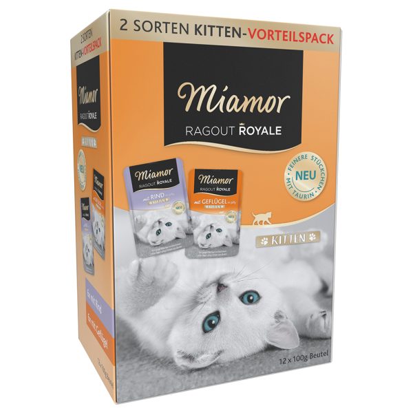 12x100g Ragout Royale in Jelly Kitten naudanliha + siipikarja hyytelössä Miamor Kissanruoka