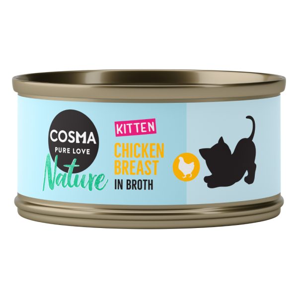 Cosma Nature Kitten -säästöpakkaus 24 x 70 g - lajitelma