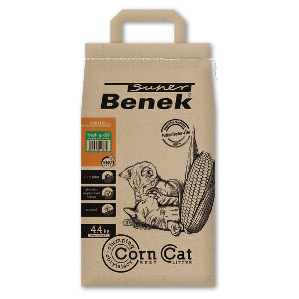 3x7l (n 13,2 kg) Super Corn Cat Fresh Grass Benek kissanhiekka