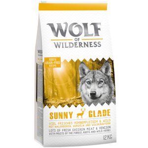 Wolf of Wilderness kuivaruokaa 12kg & märkäruokaa 6x800g koiranruoka
