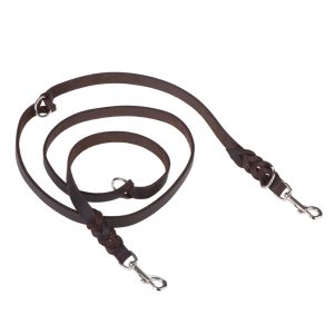 Tuplahihna punomalla kiinnitetty karbiinihaka 220cm/18mm Heim koiralle