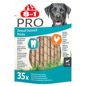 190g Delights Pro Dental Twisted Sticks (35 kpl) 8in1 koiralle