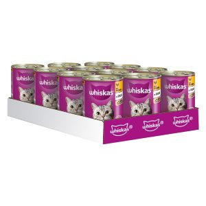 12x400g Adult+ purkkiruoka in Jelly kana Whiskas Kissanruoka