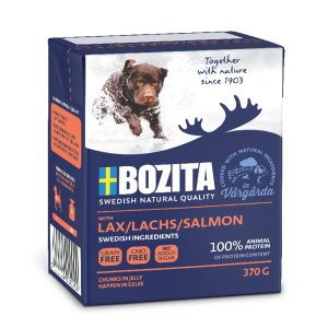 12 x 370g lohi Bozita Chunks in Jelly koiranruoka