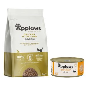 2kg+6x156 Adult Chicken & Lamb + kana & juusto Applaws Kissanruoka