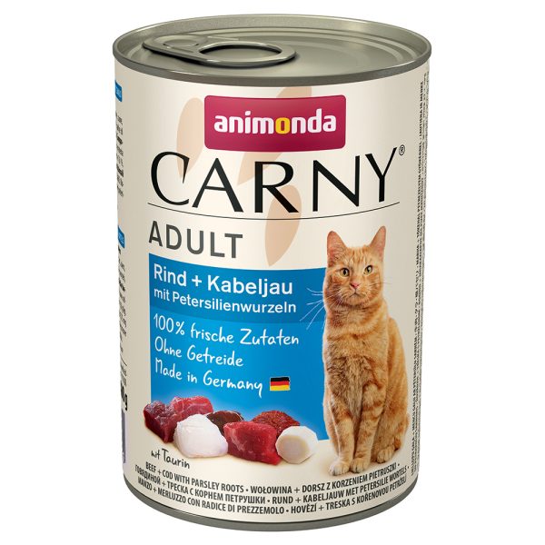 6x400g Adult nauta, turska & persiljanjuuri Animonda Carny Kissanruoka