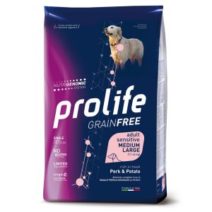 10kg Sianlihaa ja perunaa Viljaton Sensitive Prolife kuivaruoka koirille