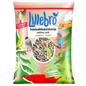 1kg auringonkukansiemenet, kuorittu Lillebro linnuille