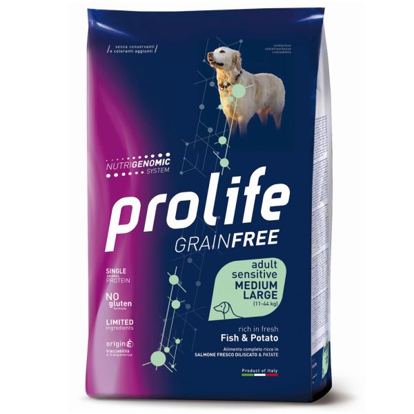10kg Kala & Perunat Medium/Large Grain Free Sensitive Profile (viljaton herkkä profiili)