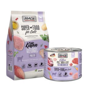 1,5kg+6x200 paketti kuiva ja Kitten MAC's Kissanruoka