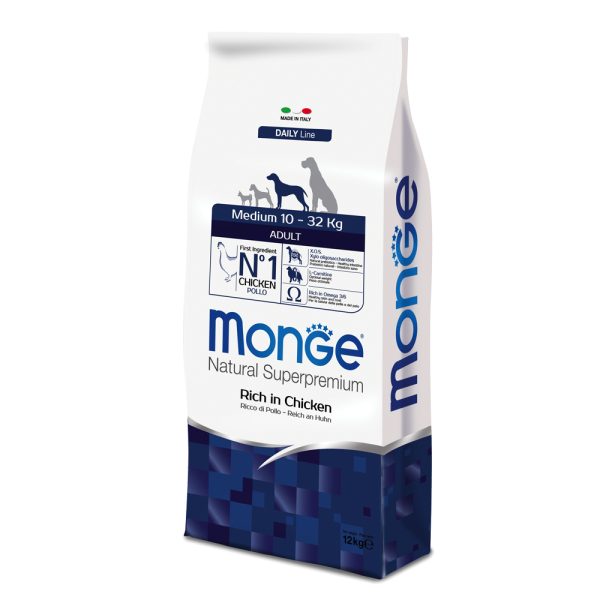 12kg Natural Superpremium Adult Medium Monge Kuivaruoka