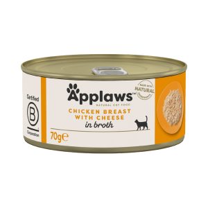 18x70g kana & juusto liemessä Applaws kissanruoka