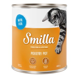 6x800g siipikarja & kala Smilla Kissanruoka