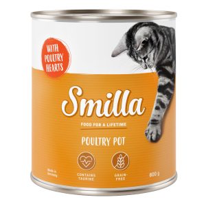 6x800g siipikarja & siipikarjansydän Smilla Kissanruoka