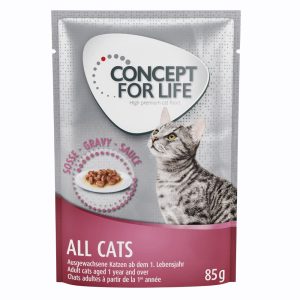 12 x 85g All Cats in Gravy Concept for Life kissan märkäruoka