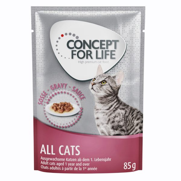 12 x 85g All Cats in Gravy Concept for Life kissan märkäruoka